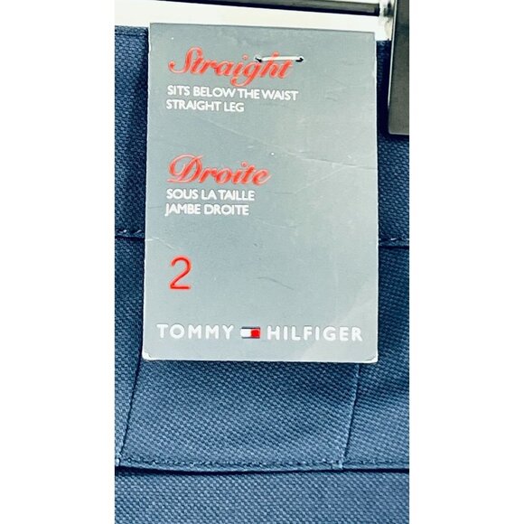 Tommy Hilfiger Pants Straight Leg Sailor Style Size 2 Navy Blue Button Detail - Picture 6 of 14